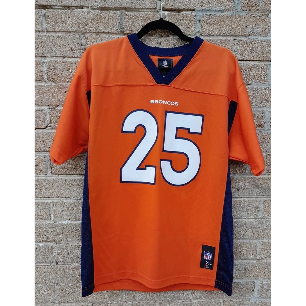 Nike NFL Denver Broncos Chris Harris Jersey Boy XL (18 20)Orange Player Shirt